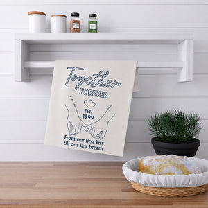 Forever With You - Couple Gifts - Personalized Kitchen Towel 99f89600-4c32-4967-a05e-d660ae20a553-mk2-3-.jpg