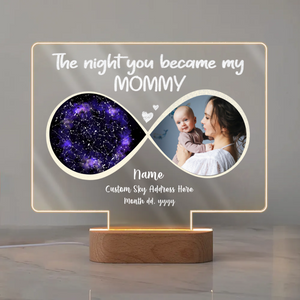 The Night You Became My Mommy Custom Star Map Led Light, Mother s Day Gifts For First Time Moms, Good Gifts For New Moms From Husband