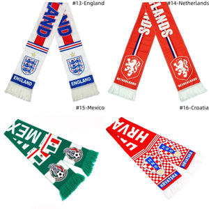 National Soccer Fan Scarf, Soccer Supporter Scarf, Perfect for Stadium Game Day, World Tournament Matches & National Team Fans