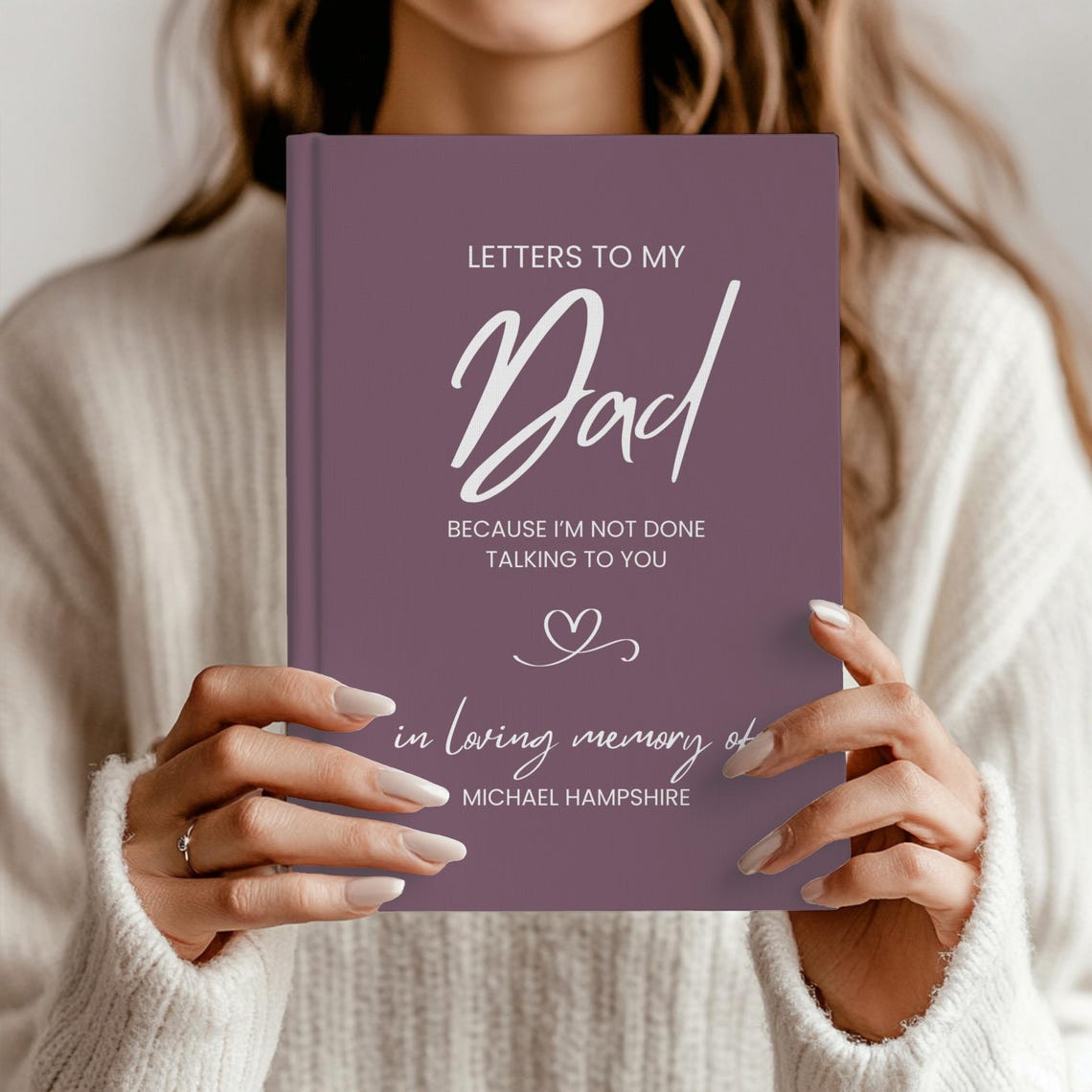 Personalized Grief Journal, Letters to My Dad Grief Journal, Loss of Father Gift, Custom Notebook Memorial Keepsake Loving Memory Hardcover