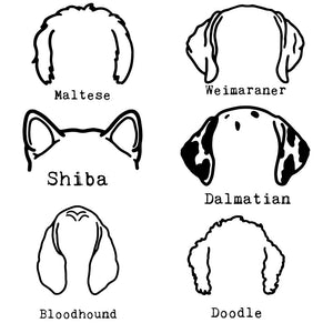 Personalized Varsity Embroidered Dog Ear T-Shirt Comfort Colors Shirt Dog Mom Embroidered Shirt Gift For Dog Owner