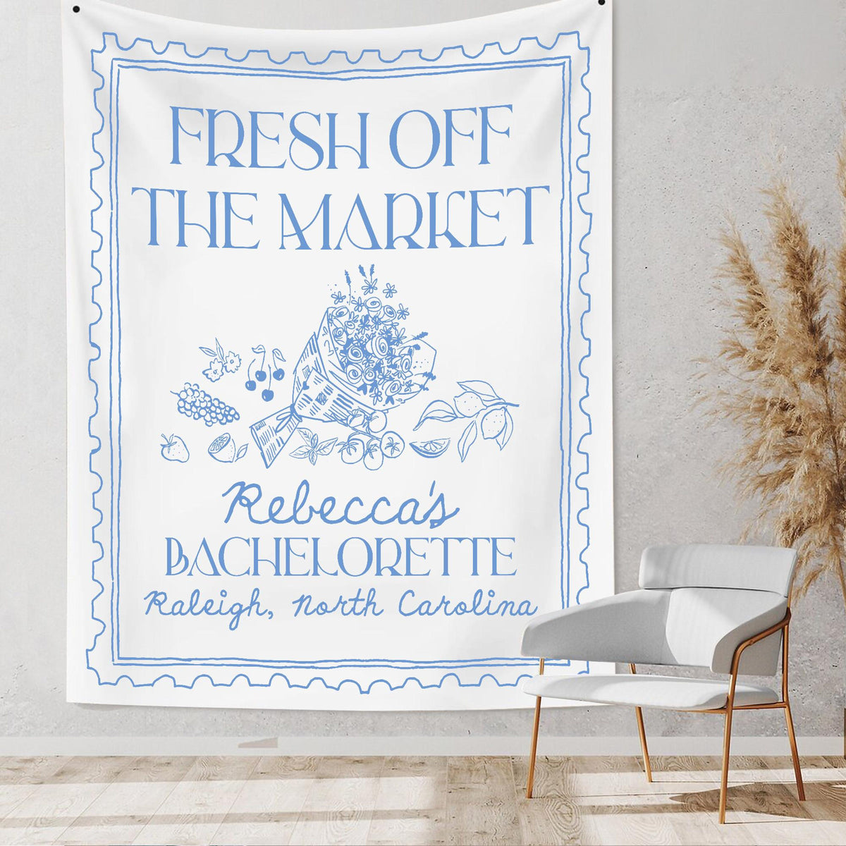 Custom Bachelorette Party Decor, Fresh Off The Market Bachelorette Party Banner, She Off Market Bridal Shower Backdrop, Bride To Be Party