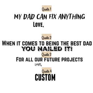Personalized Engraved Hammer for Dad or Grandpa, Custom Father s Day Gift, Unique Keepsake Tool Gift