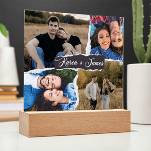 Personalize Collage LED Sign, Personalized Couples Gift, Custom Photo Collage LED Light, Valentine, Engagement, Gift for Her, Gift for Him