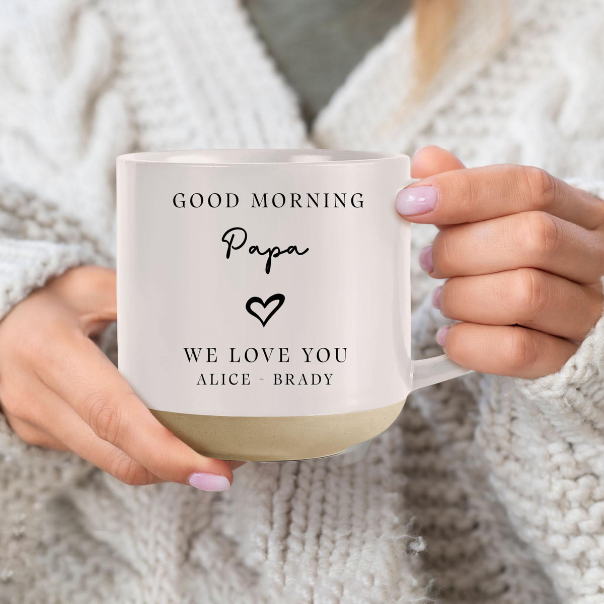 Personalized Coffee Mug With Picture, Good Morning Dad Coffee Mug, Father's Day Gift for Dad, Grandpa Gift, Dad Birthday Gift, New Dad Gift