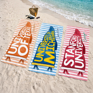 Personalized College Pennant Beach Towel, School Banner School Spirit Beach Towel, High School Graduation Gift, University Graduation Gift