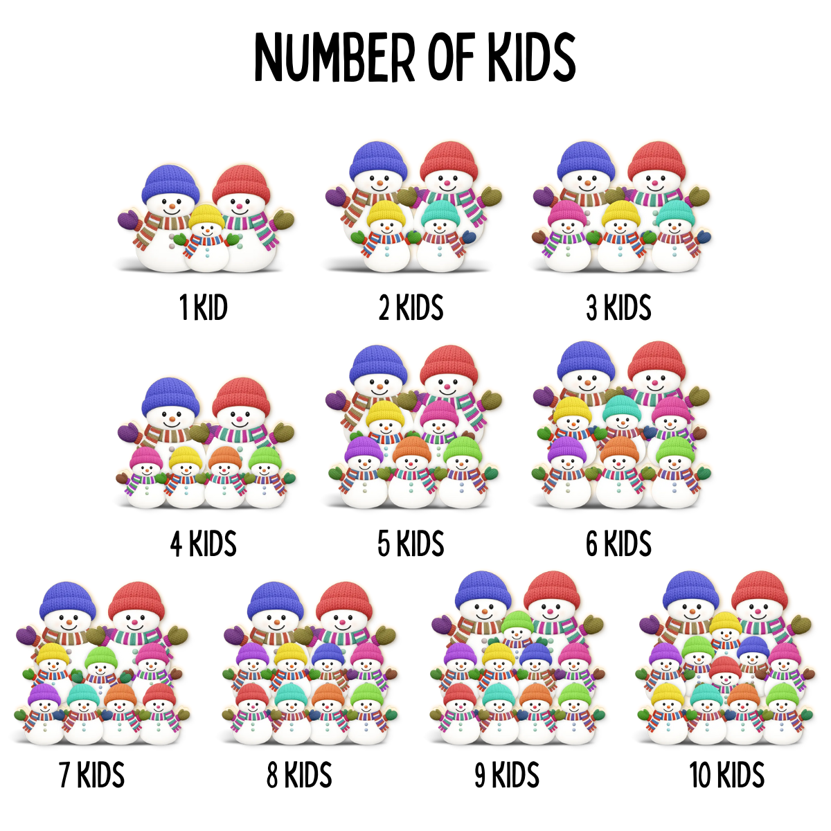 3D Effect Heartwarming Christmas Snowman Family - Personalized Acrylic Light Box - Christmas Decoration For Family