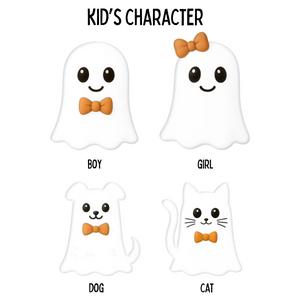 Halloween Boo Family With Kids - Personalized Acrylic Light Box - Gift For Family, Halloween Decoration