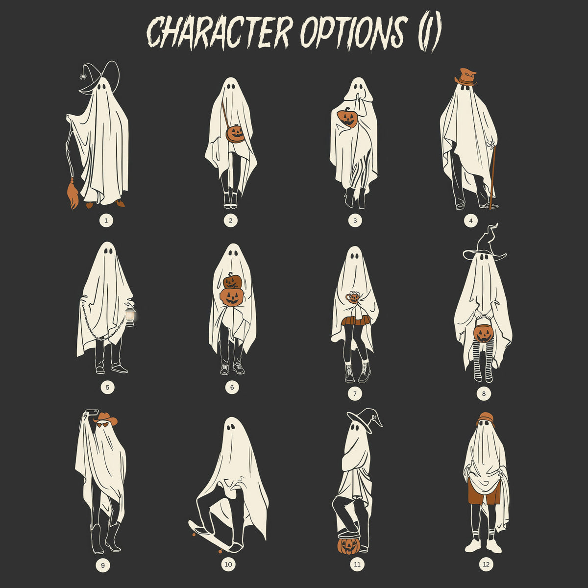 Halloween Ghost Family - Personalized Suncatcher Ornament - Halloween Gift For Family