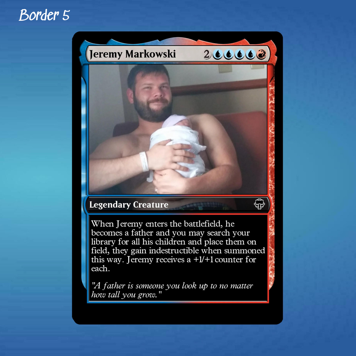 Custom Fathers Day Magic Card, Custom Text, Color, Photo, Dad Birthday, Husband, Dad Gift Ideas