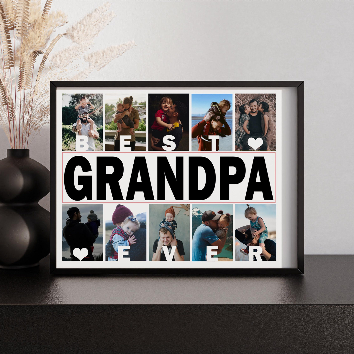 Personalized Grandpa Photo Collage, Grandpa Gift, Custom Gift For Grandpa, Grandpa Collage Print, Custom Gift from Grandkids to Grandpa