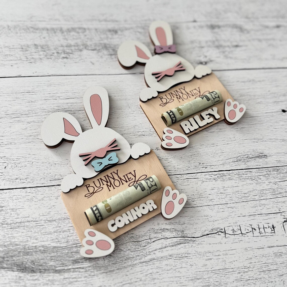 Personalized Easter Bunny Money Card, Kids Easter Basket Gift, Easter Money Card, Easter Money Holder, Easter Basket Stuffers