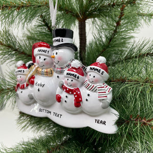 We are Expecting Family Ornament, Personalized Pregnant Snowman Family, ,Christmas Ornament, Baby Announcement Ornament