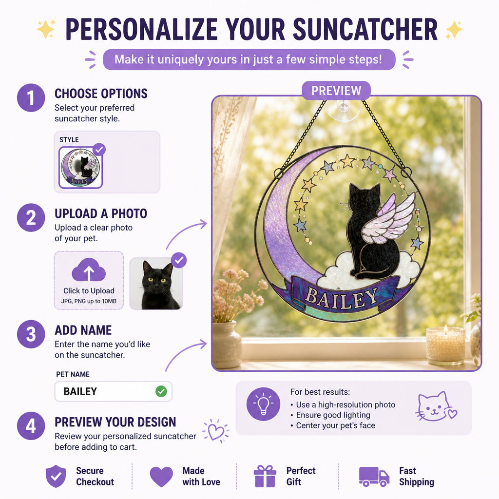Angel Cat Memorial Stained-Glass Suncatcher – Personalized Name - Personalized Suncatcher Stained Glass 9a11f32f-39e1-44dd-a8f5-4325d74540fa.jpg