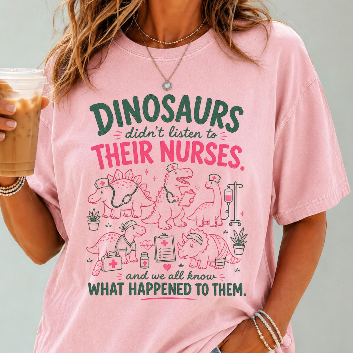 Funny Nurse Shirt Gift for RN, Pediatric Nurse Tee, NICU Nurse Shirt, Nurse Week Gift, Registered Nurse Comfort Colors Dinosaur Shirt CNA 9a151eb5-92d1-4496-802c-40f464baa9f4-5.jpg