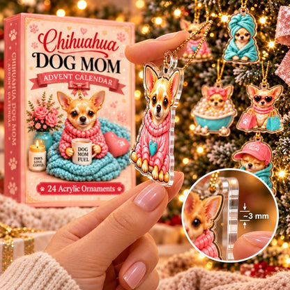 Chihuahua Dog Mom Advent Calendar 2026, 24 Acrylic Christmas Ornaments, Cute Dog Lover Countdown Gift, Chihuahua Mom Holiday Decor 9a391737-0819-4dcf-9cde-90fe813b64c4-il_1588xN.8649485667_b3rk.jpg