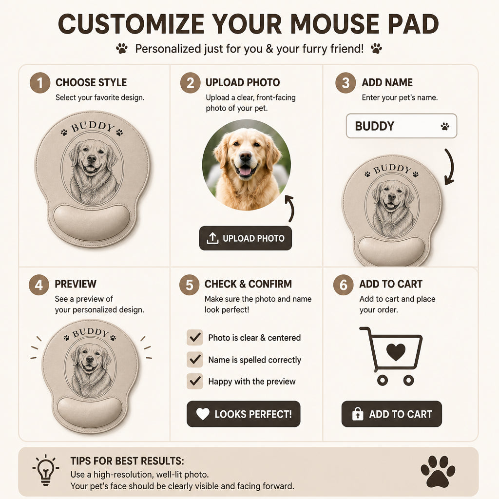 Custom Pet Portrait Mouse Pad with Name - Personalized Mouse Pad 9a41348b-4f30-40f3-ace1-a3d0618ad8b0.jpg