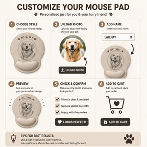 Custom Pet Portrait Mouse Pad with Name - Personalized Mouse Pad 9a41348b-4f30-40f3-ace1-a3d0618ad8b0.jpg