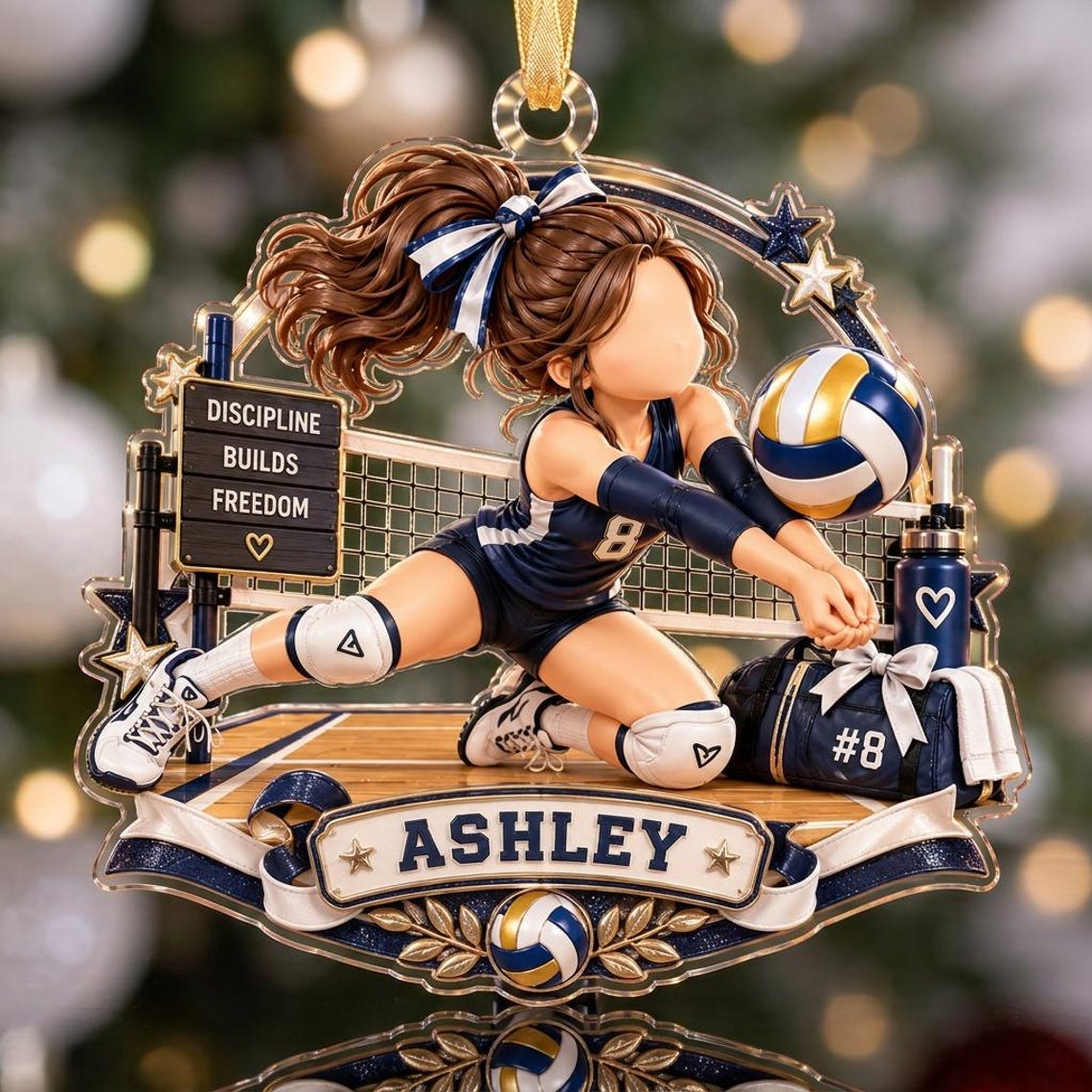 Personalized Volleyball Ornament, 3D Acrylic Volleyball Player Christmas Ornament, Custom Name Number, Volleyball Gift 9a6c9c21-241d-4ef5-b803-84d66f404f5a-1.jpg