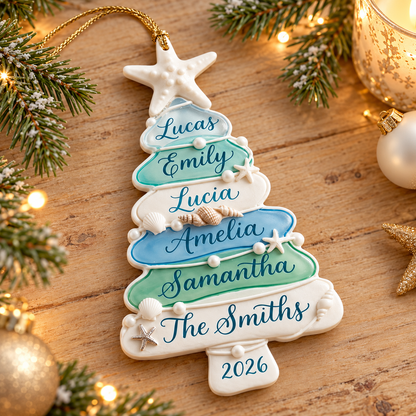 Custom Up To 15 Names Sea Glass Tree 2026 3D Relief Acrylic Ornament, Beach Family Christmas Decor, Coastal Keepsake, Grandkids Gift 9a6e3911-ffe2-42b8-aec1-4f3fc98d234e-3.png