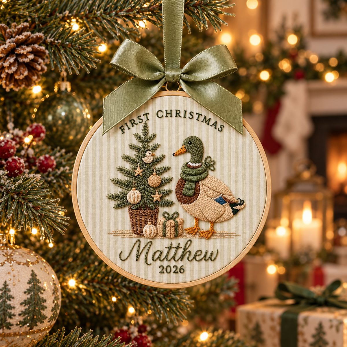 Personalized Mallard Duck Ornament, Embroidered Christmas Tree First Christmas Baby Name Hoop, Baby 1st Christmas Ornament, Baby Shower Gift 9a8d25ba-ba13-402a-a169-c15f4f333fd5-ChatGPT-Image-Sep-17-2026-09_23_17-AM.png