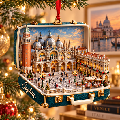 Personalized 3D San Marco Suitcase Christmas Ornament – Venice Italy Travel Souvenir & Gift for Venice Lovers 9a93b226-add4-4cca-b789-e30021dcda7d-Venice-San-Marco-Christmas-Ornament-2.png