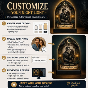 Gothic Skeleton Couple Night Light — Till Death Do Us Part (Photo + Names) - Personalized Acrylic Night Light 9ac23dee-14df-4f70-b3a7-437ad2158299.jpg