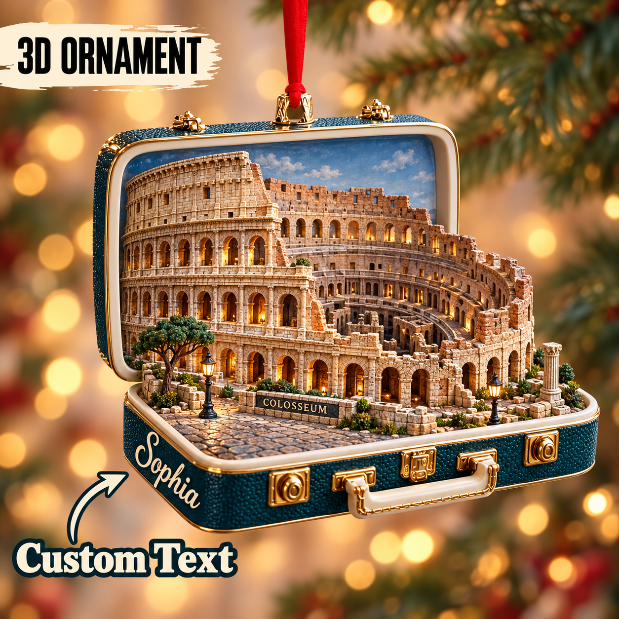 Personalized Colosseum Suitcase Christmas Ornament – Rome Italy Travel Souvenir & Gift for Rome Lovers 9ac8a19b-03be-4d9c-96a8-f986127e77d8-Personalized-Colosseum-suitcase-ornament.png