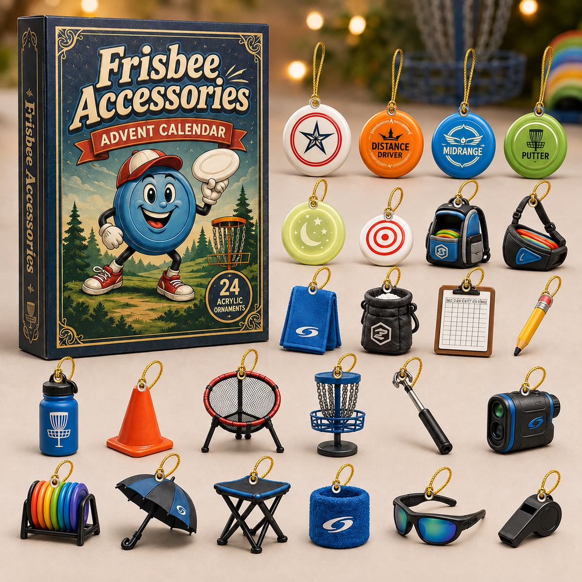 Frisbee Accessories Advent Calendar 2026 - 24-Day Festive Countdown, Acrylic Charms Blind Box - Gift For Frisbee Lovers 9ad1e0ce-6a79-4606-a0da-cec4a3b9f642-frisbee-box-charms.png