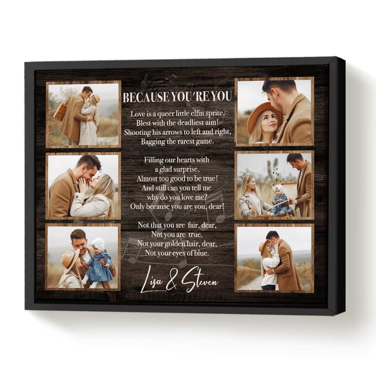 Personalized Song Lyrics for Wall Art, Gift for Wife Anniversary, Anniversary Song Lyrics Canvas, Romantic Valentines Day Presents
