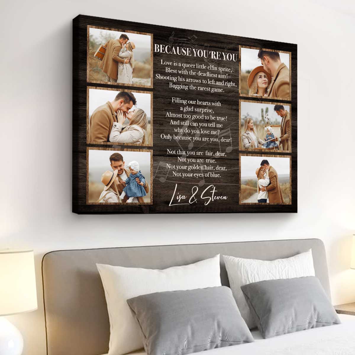 Personalized Song Lyrics for Wall Art, Gift for Wife Anniversary, Anniversary Song Lyrics Canvas, Romantic Valentines Day Presents