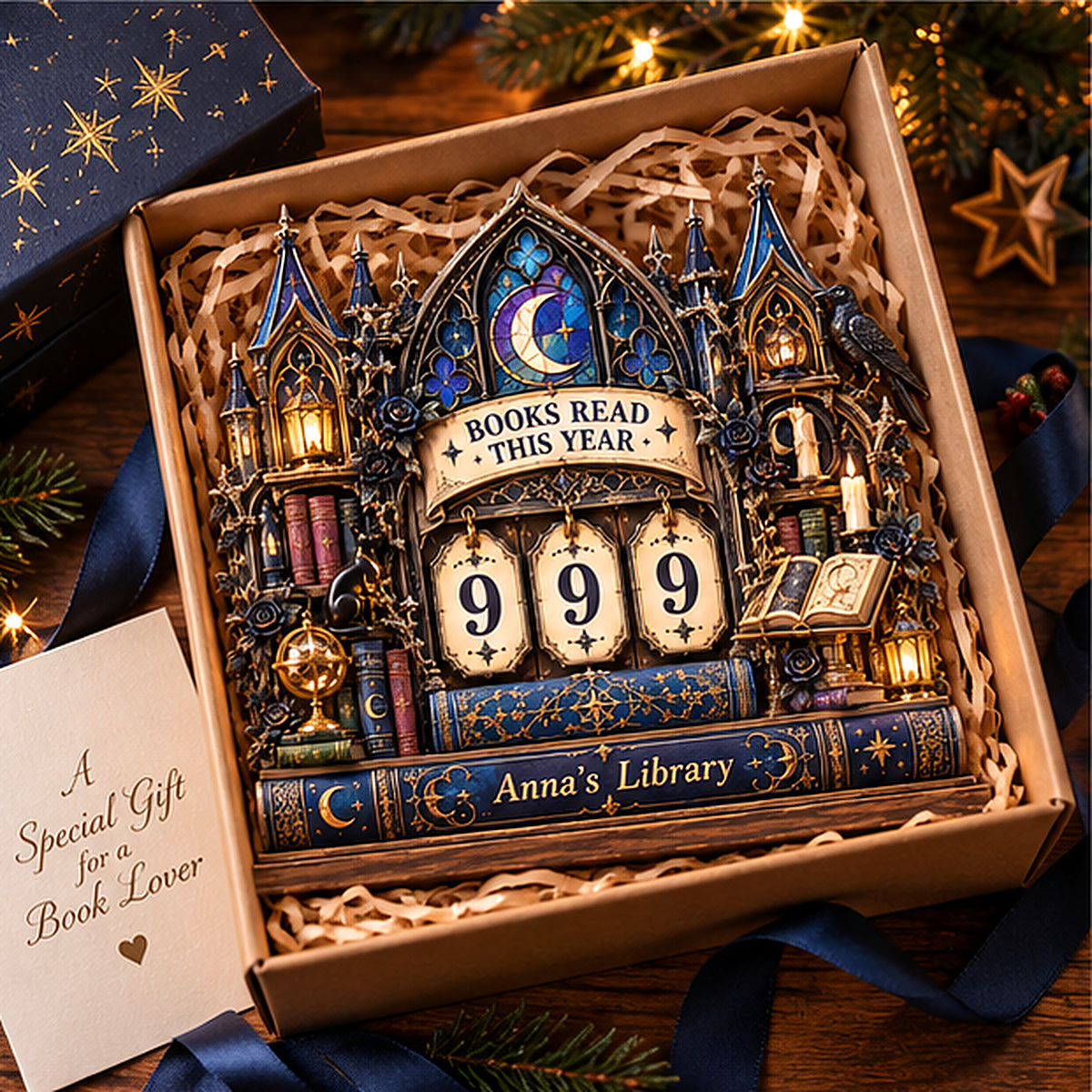 Personalized Gothic Cathedral Wooden Book Tracker – Custom Name & Reading Count, Dark Academia Bookshelf Decor, Gothic Book Lover Gift, Reading Challenge Tracker 9ade3505-c7cb-4d10-956b-b07fbd7a97d5-03_Personalized_Gift_Presentation_1200x1200.jpg