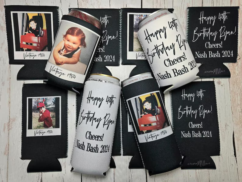 Personalized Birthday Can cooler. Vintage 1986 Photo & Text | Custom Party Favor Beer Sleeve... FRAMEP 9aea92e4-1778-4a22-bf31-e151031f12fe-dfgdgddffffffffffgggggg-9-.jpg