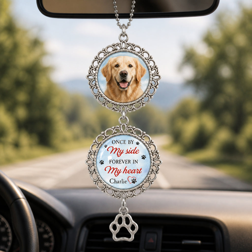 Pet Memorial Suncatcher – Once By My Side, Forever In My Heart (Photo + Name) - Personalized 1 Layered Suncatcher with Charm 9b0c655d-f280-40d8-8c1a-227879ad6d3d.jpg