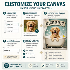 Nice Butt Custom Pet Bathroom Canvas - Personalized Canvas 9b0df227-0458-4c57-ae88-69bec441bc6d.jpg