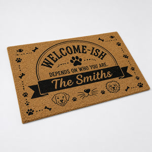 Welcome‑ish Personalized Family Doormat - Personalized Doormat 9b140223-8caf-4128-94ce-a8b567186e5f.jpg
