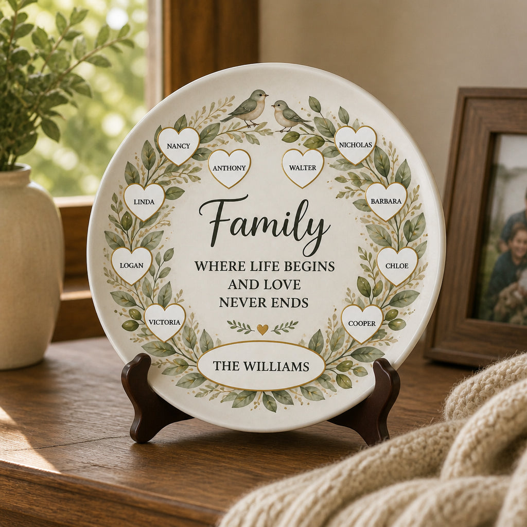 Personalized Family Tree Name Plate – Family Where Life Begins & Love Never Ends - Personalized Personalized Ceramic Plate 9b3374d5-d77c-4d3a-ab96-26af8b684713.jpg