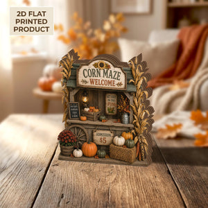 Corn Maze Welcome 2D FLAT Wooden Block Decor, Rustic Fall Farm Stand Shelf Sitter, Pumpkin Patch Autumn Decor, Thanksgiving Gift 9b351052-6c88-413a-b4bf-dedb4dcc2da7-2.jpg