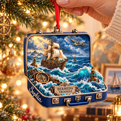 Personalized Bermuda Triangle 3D Suitcase Christmas Ornament – Ocean Mystery Keepsake & Gift for Adventure Lovers 9b36ad25-b7f5-435b-97ac-9bc4b10fa089-Bermuda-Triangle-ornament-on-a-fir-branch-4.png