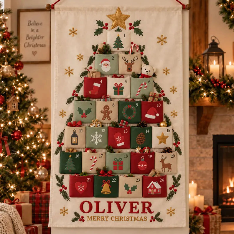 Personalized Advent Calendar, Custom Name 24 Pocket Christmas Countdown, Fabric Hanging Calendar, Sibling Christmas Tradition 9b6a1157-e477-4499-85c0-11e4e0c076a6-FFFVVVVVVVVVVVVVV-4-.webp