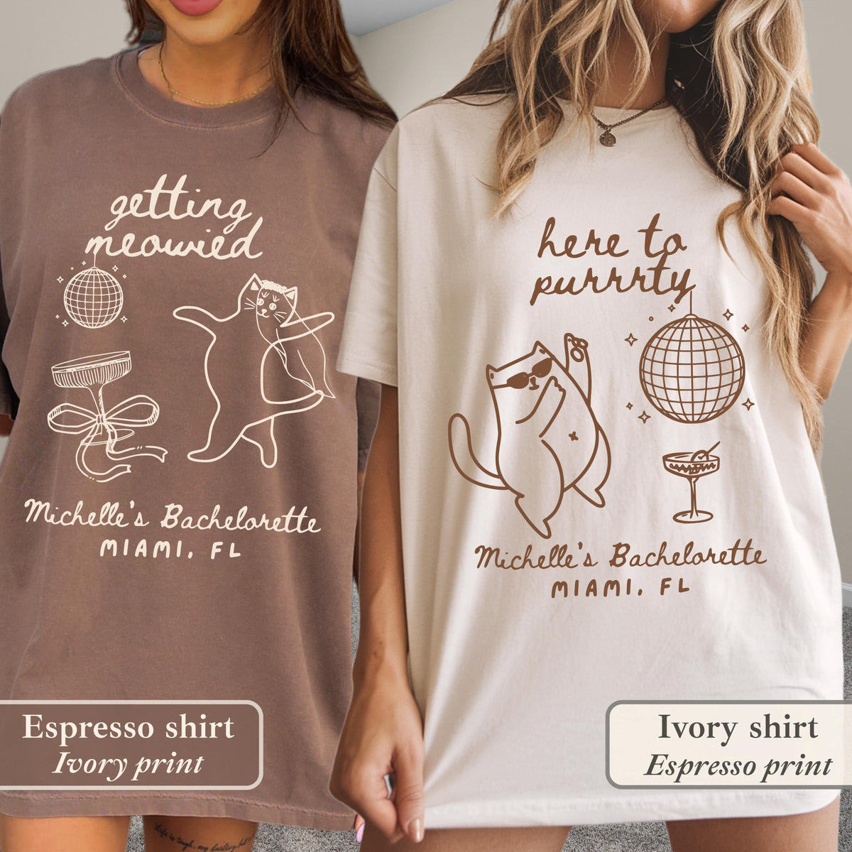 Getting Meowied Bachelorette Shirt: Funny Cat Lovers Bride Party Tee 9b70f5ec-88e0-45b8-a363-ce8f06bf7003-5.jpg