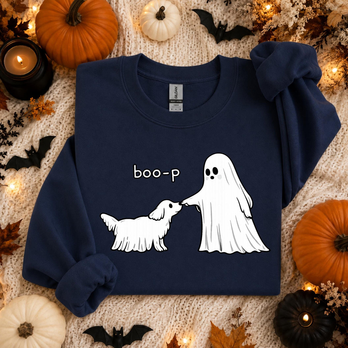 Cute Ghost Dog Sweatshirt, Boo-P Halloween Crewneck, Funny Dog Lover Shirt, Spooky Season Pullover, Pet Owner Halloween Gift 9b93c225-b48d-47ae-9b70-c30d095a29a8-1.jpg