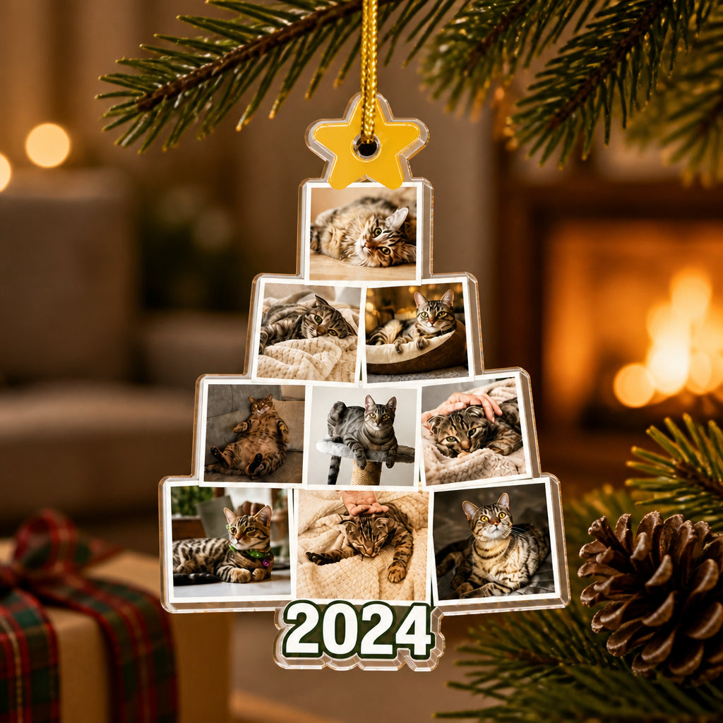 2024 Pet Photo Wreath Shape Ornament (9-Photo Collage) - Personalized Shape Ornament 9b9c14c8-a632-4609-8025-20c1b99e5214.jpg
