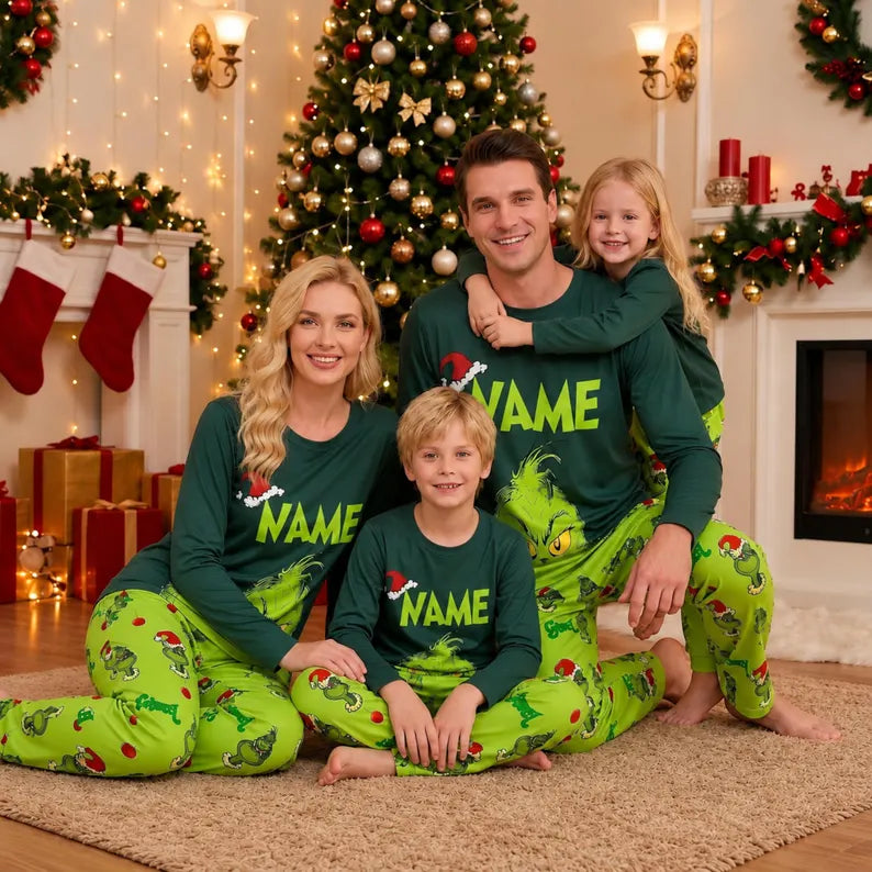 Personalized Christmas Pajamas, Grinch Family Pajamas, Matching Christmas Green Family Pajamas, Couples Christmas Pajamas Monogram 9ba14d21-9400-4aa6-a87e-e9cf18bc977a-ggfg-3-.webp