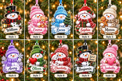 Personalized Snowman Acrylic Christmas Ornament, Custom Name Tree Decoration, Kids Stocking Stuffer, Family Holiday Keepsake 9bbabda4-aed6-4b21-915d-a0fcc5b5d55d-5.webp