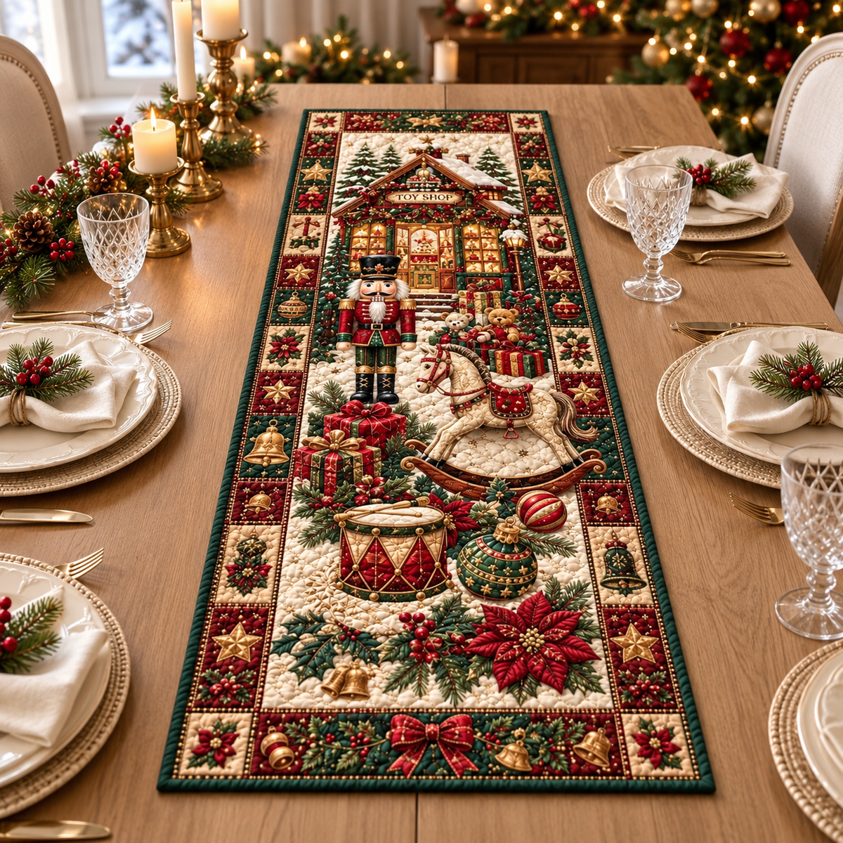 Christmas Quilted Table Runner, Holiday Winter Dining Table Decor, Festive Winter Table Centerpiece, Festive Farmhouse XmasHome Decoration 9bd27faf-fad5-4a5d-aae4-2ad7c23611b7-banner-1.png