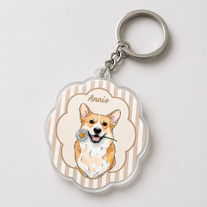 Custom Pet Portrait Keychain with Name | Oval Cameo - Personalized Acrylic Keychain 9bd2ab91-f96a-4e57-af35-2b0f355007ae.jpg