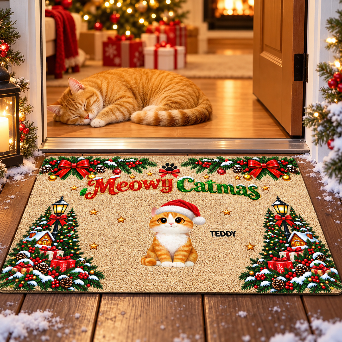 Christmas Meowy Catmas Cute Cats - Personalized Doormat - Christmas Gift For Cat Lovers, Christmas Decor 9befa02e-ca18-4bcd-99f2-7f69e93a8772-MOCKUP-6.png