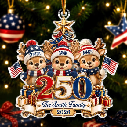 Christmas Reindeer Family - Personalized Acrylic Ornament - America 250th Anniversary Christmas Gifts For Family 9bf0746f-a5f6-47b8-9644-c33090d37c66-banner-2.jpeg