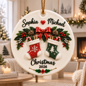 Personalized Couple Christmas 3D Ceramic Ornament, Custom Name Stocking Keepsake Gift For Couple 9bf7391e-8e55-43d2-bf1a-44ac9ee39f72-t-t-2.png